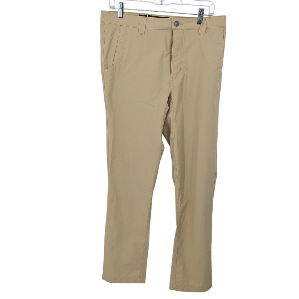 Mountain Khakis Teton Hybrid Pants Men 33x32 Tan Modern Fit Stretch Chino Hiking